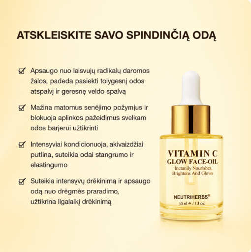Veido Aliejus Su Vitaminu C - Švytėjimui - Image 2