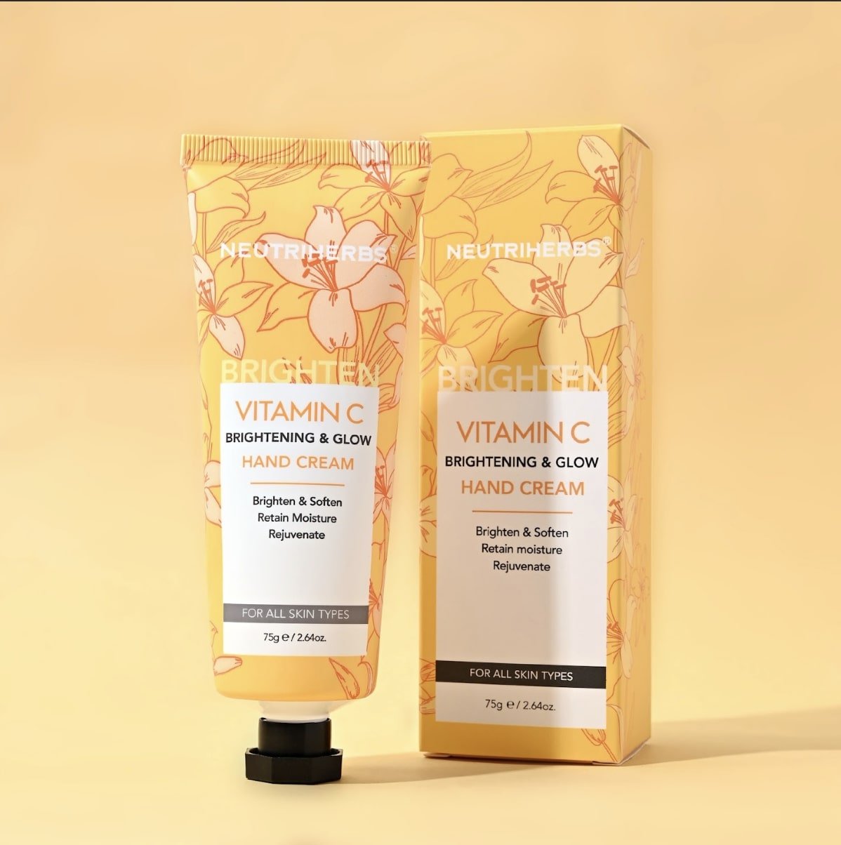 vitaminu C praturtintas rankų kremas apsaugo nuo aplinkos poveikio