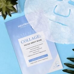 natūrali veido kaukė su kolagenu