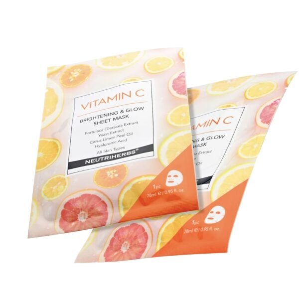 Vitamino C veido kaukė NURA – drėkinanti ir skaistinanti odos priežiūros priemonė