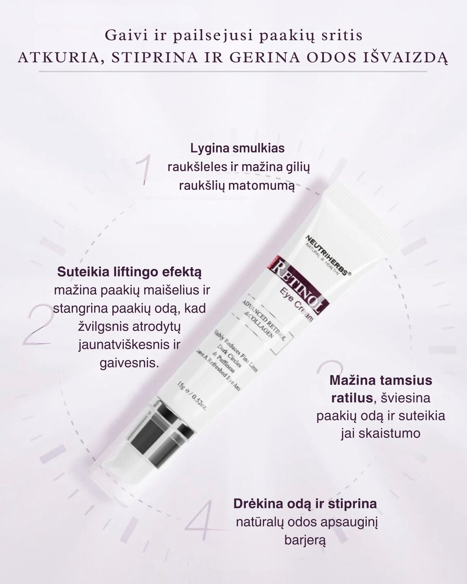 Retinolio paakių kremas