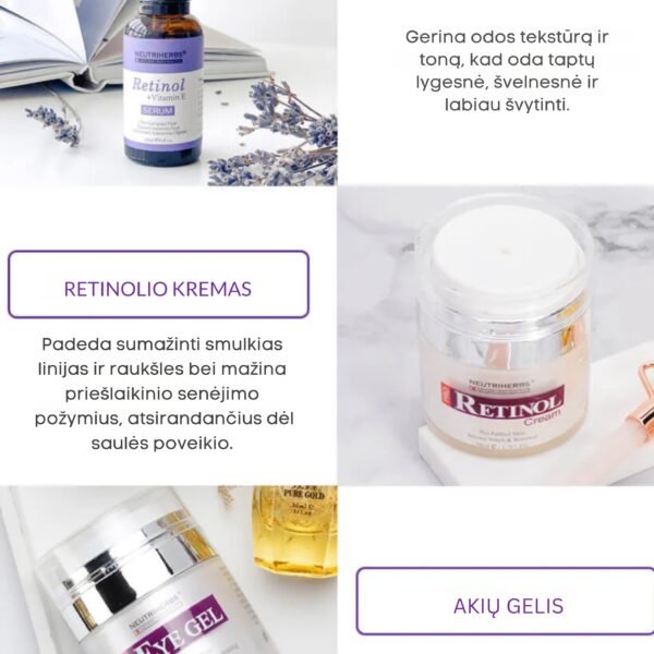 Retinolio rinkinys, naturali kosmetika nura.lt