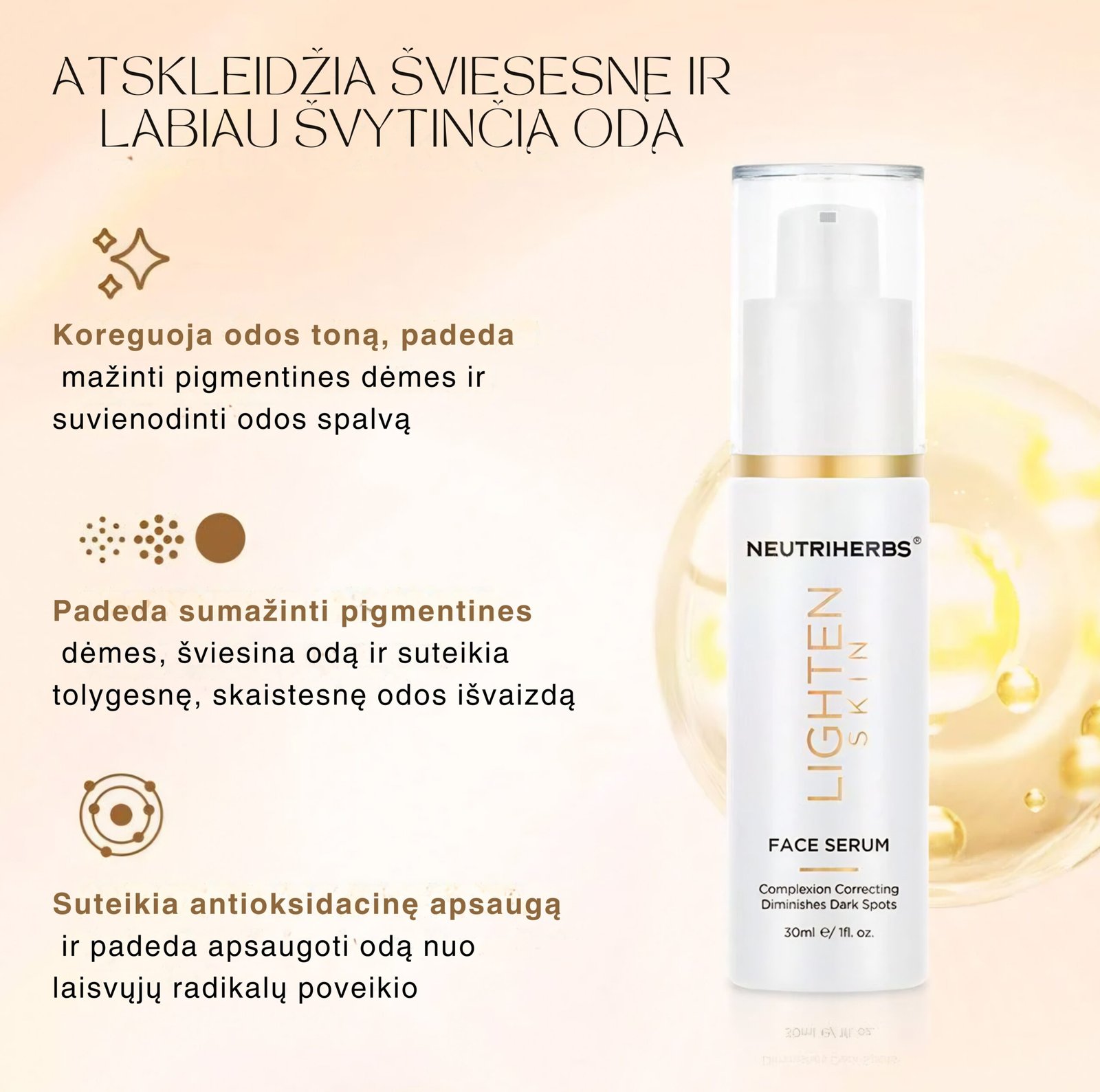 Pigmentinių dėmių serumas