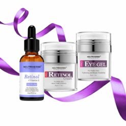 retinolio liftingo ir stangrinimo rinkinys serumas kremas paakių gelis